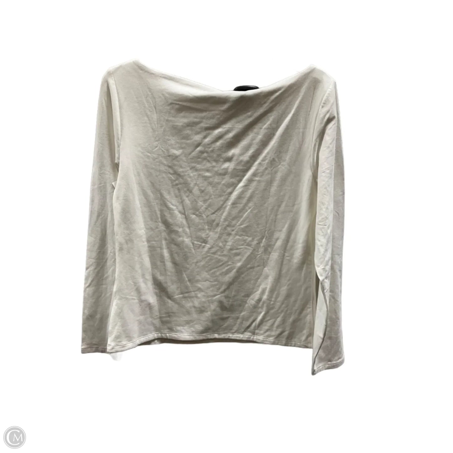 Top Long Sleeve Basic By Banana Republic In White, Size: L