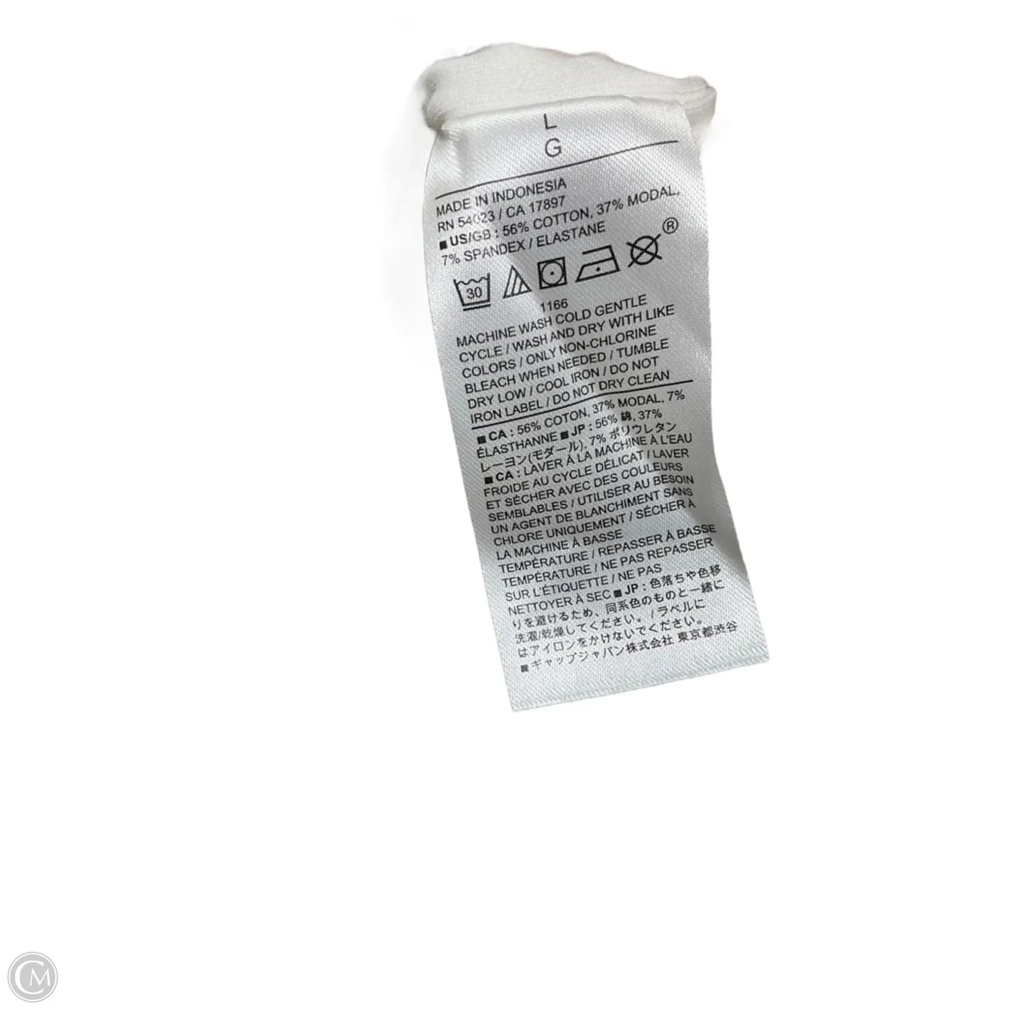 Top Long Sleeve Basic By Banana Republic In White, Size: L