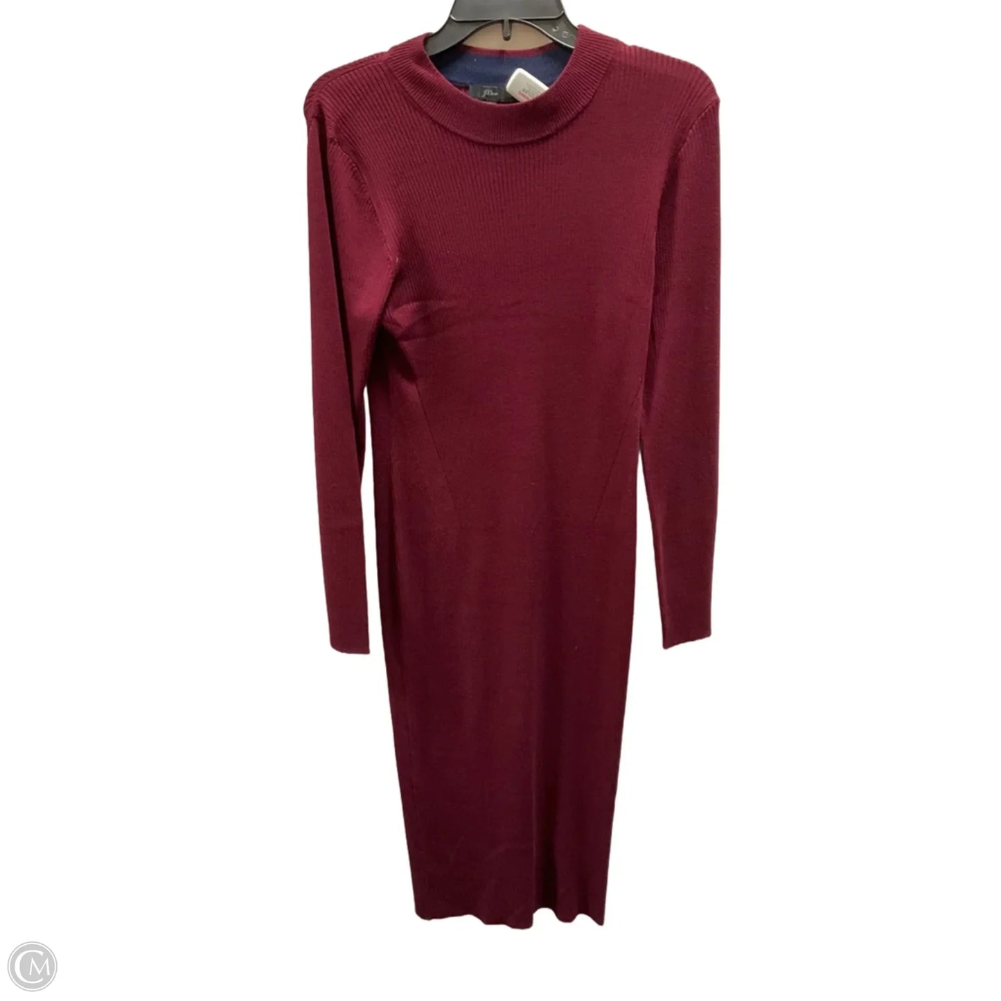 Dress Casual Midi By J. Crew In Maroon, Size: M