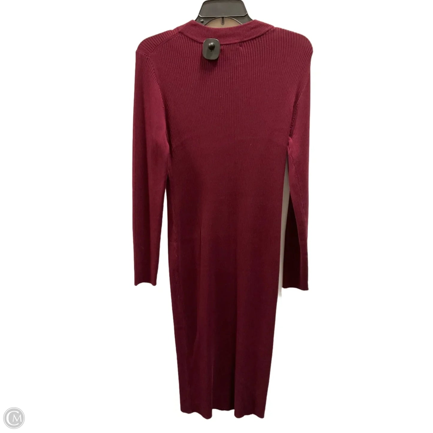 Dress Casual Midi By J. Crew In Maroon, Size: M