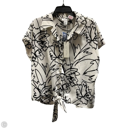 Top Short Sleeve By Rachel Zoe In White, Size: Xl
