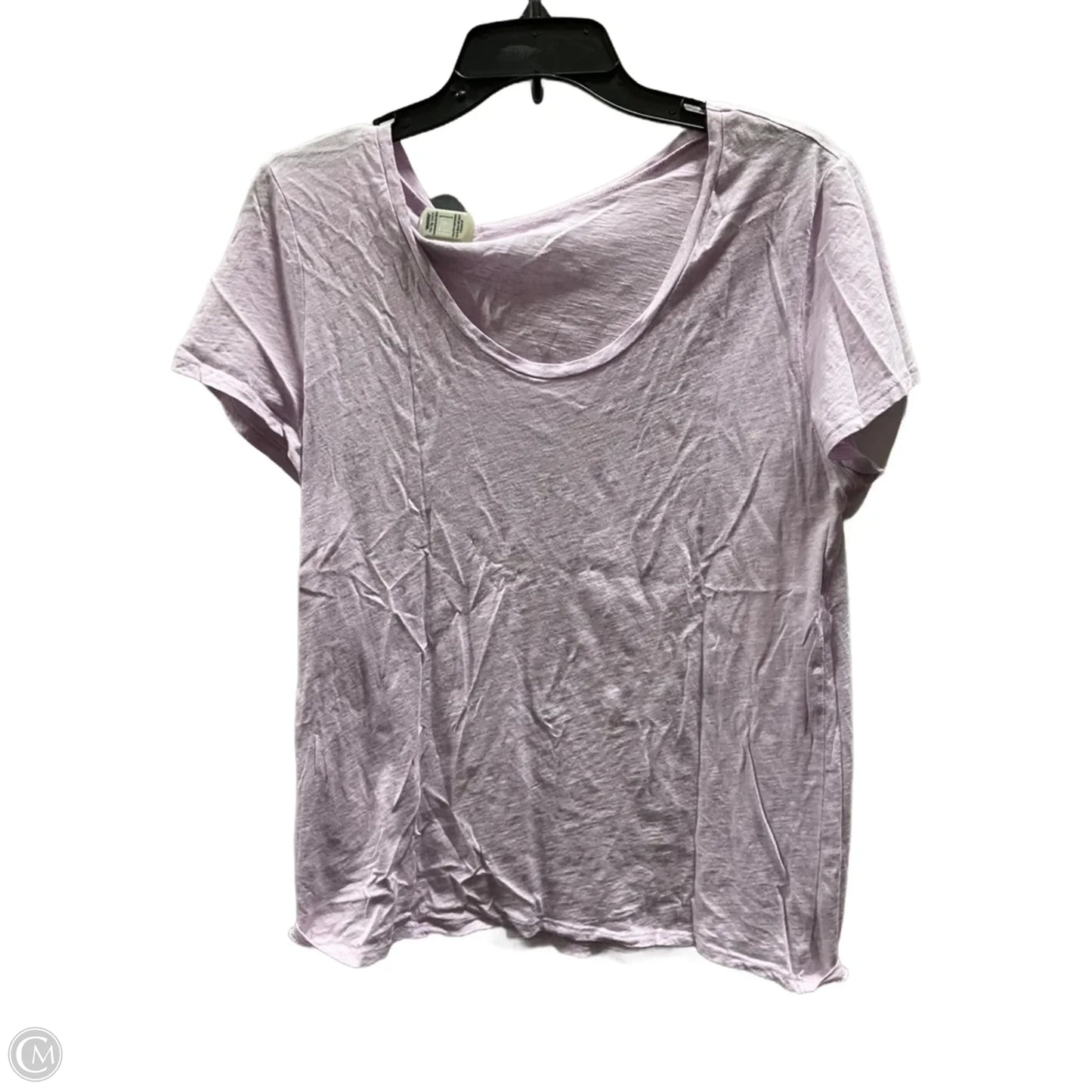 Top Short Sleeve Basic By Loft In Purple, Size: L