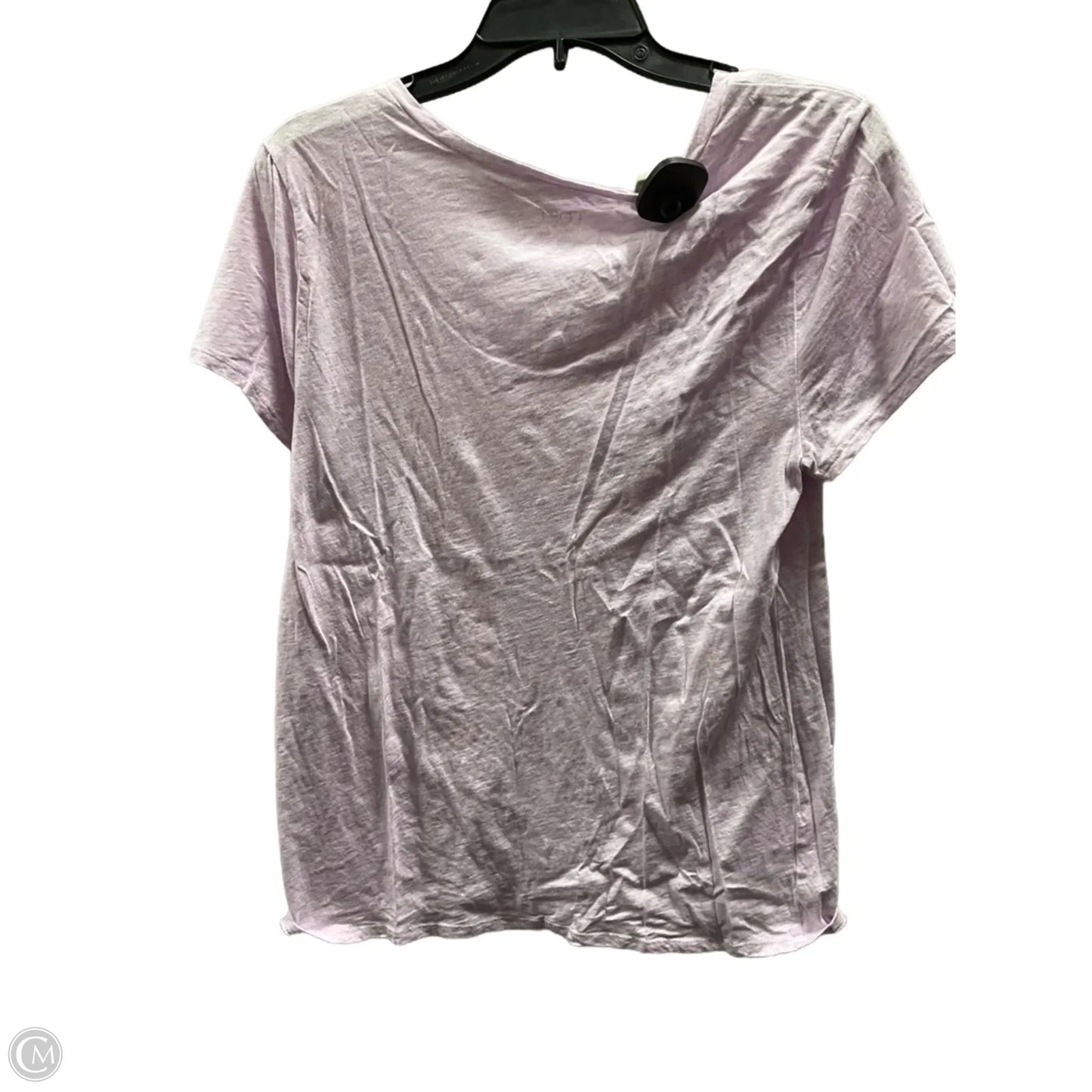 Top Short Sleeve Basic By Loft In Purple, Size: L