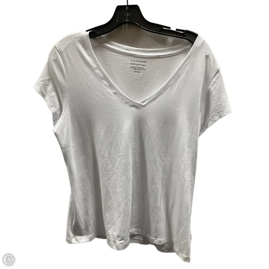 Top Short Sleeve Basic By Tahari In White, Size: Xl