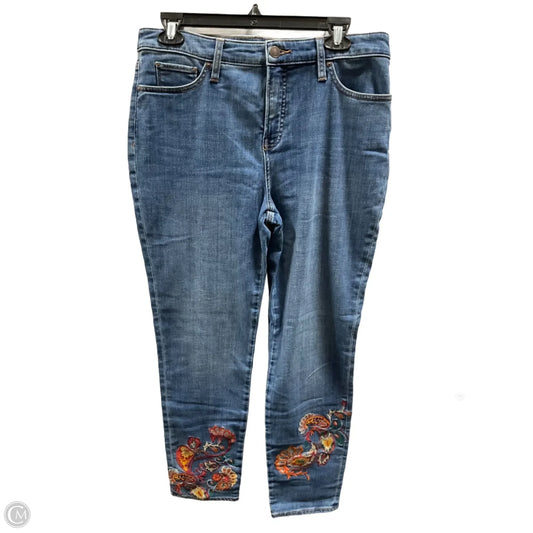 Jeans Straight By Chicos In Blue Denim, Size: 8