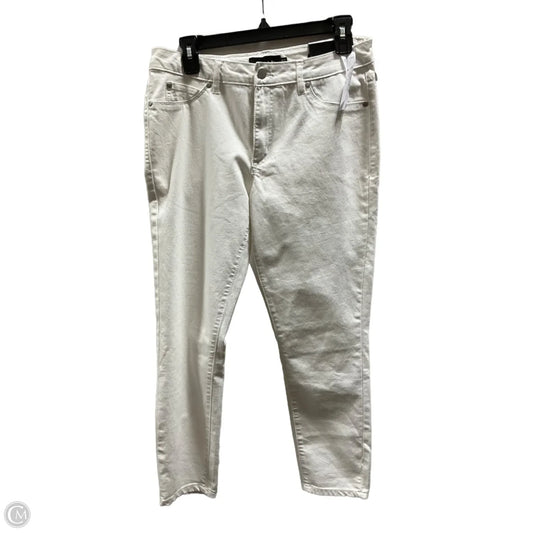 Jeans Skinny By Tahari In White Denim, Size: 10