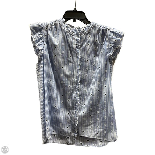 Top Sleeveless By Loft In Blue, Size: M