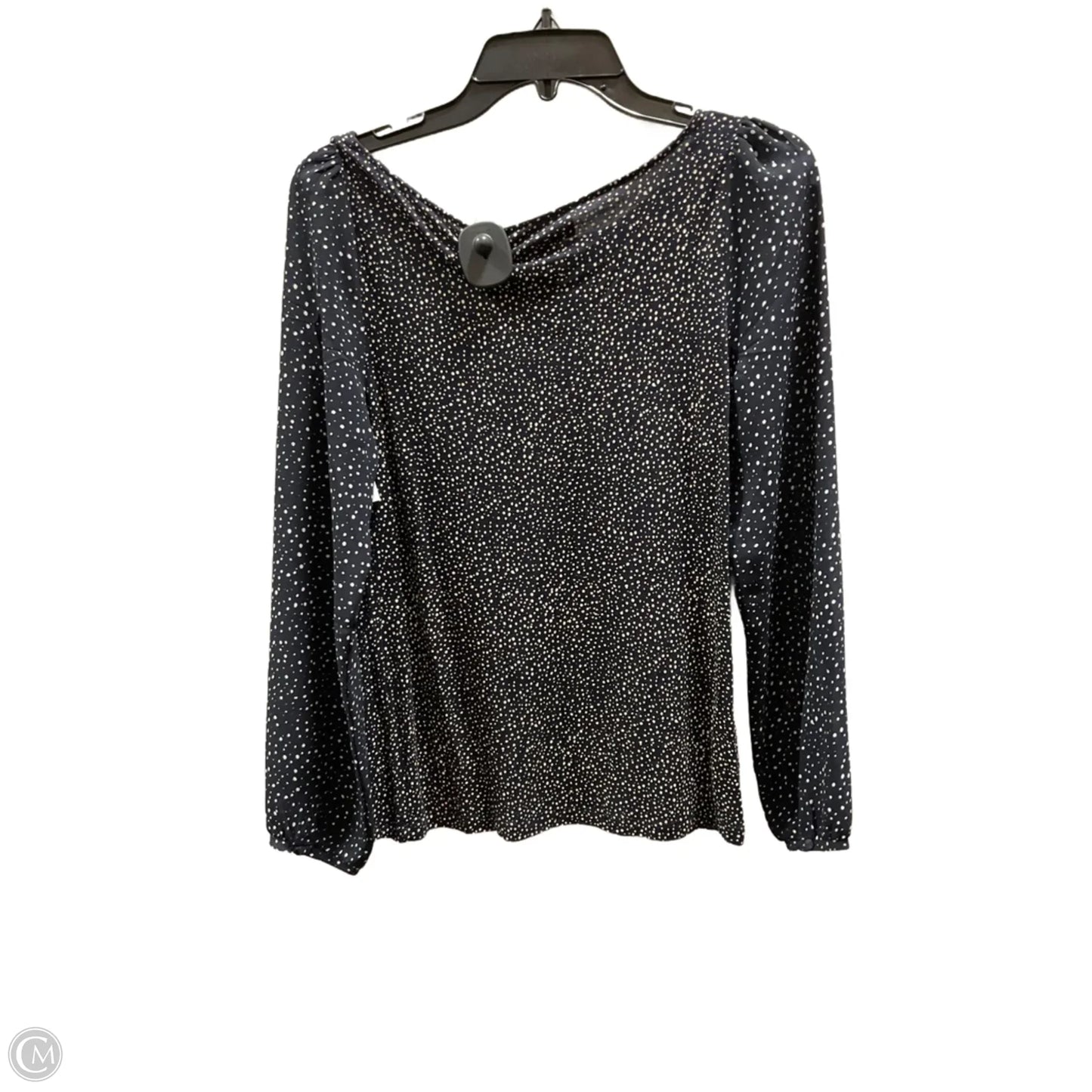 Top Long Sleeve By Loft In Polkadot Pattern, Size: S