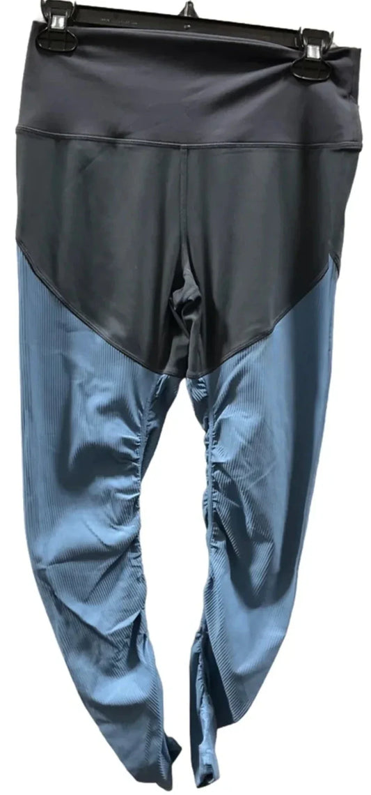 Athletic Leggings By Zyia In Blue & Grey, Size: 6