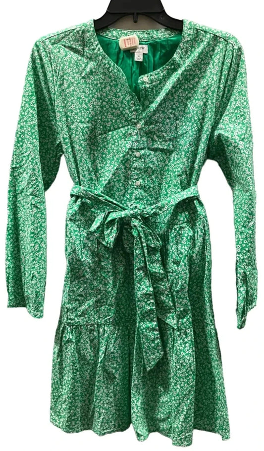 Dress Casual Midi By J. Crew In Green, Size: M