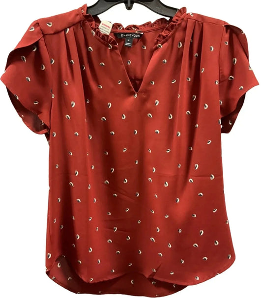 Top Short Sleeve By 41 Hawthorn In Maroon, Size: S