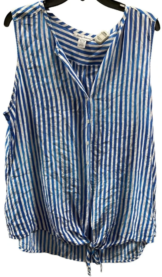 Top Sleeveless By Tommy Bahama In Striped Pattern, Size: Xl