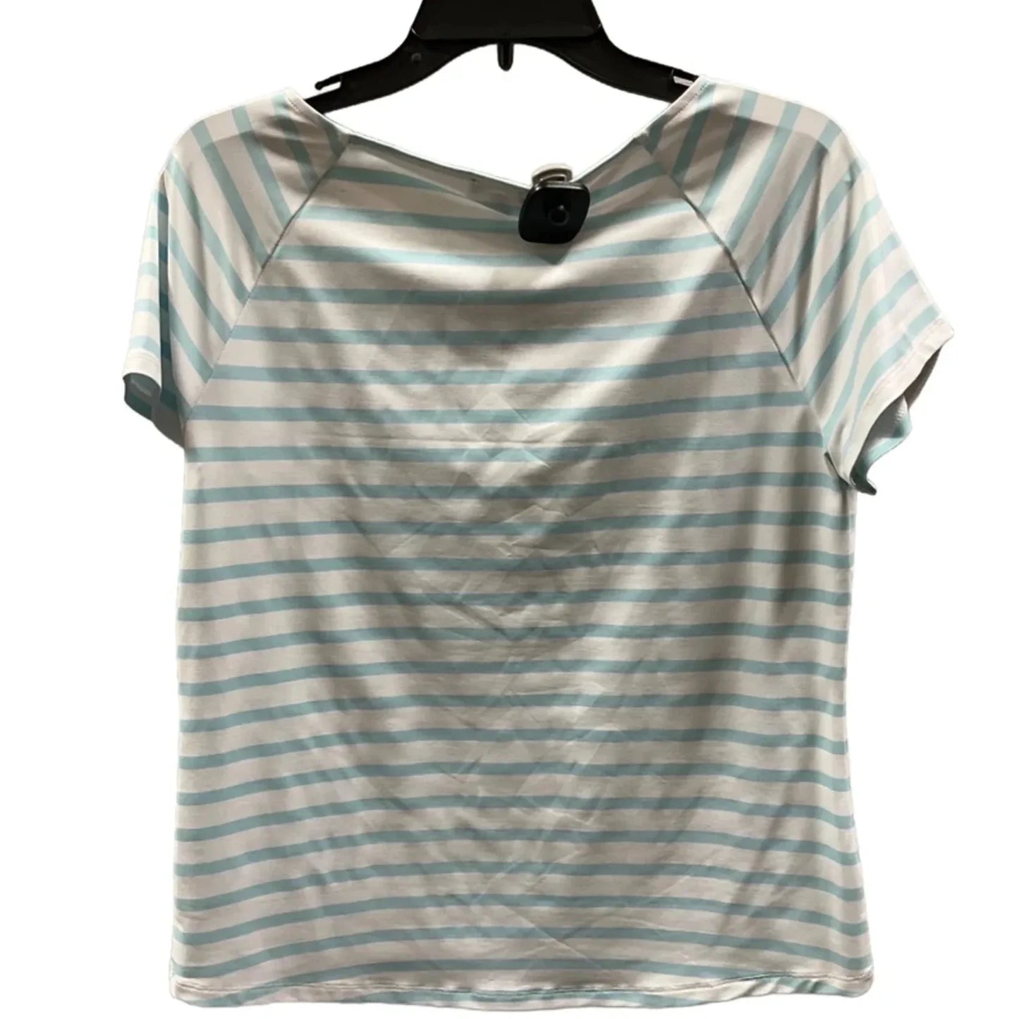 Top Short Sleeve By Talbots In Striped Pattern, Size: M