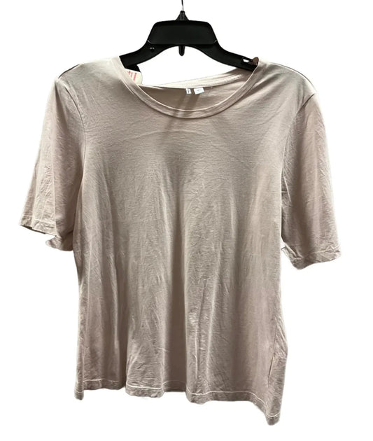 Top Short Sleeve Basic By Nordstrom In Beige, Size: L