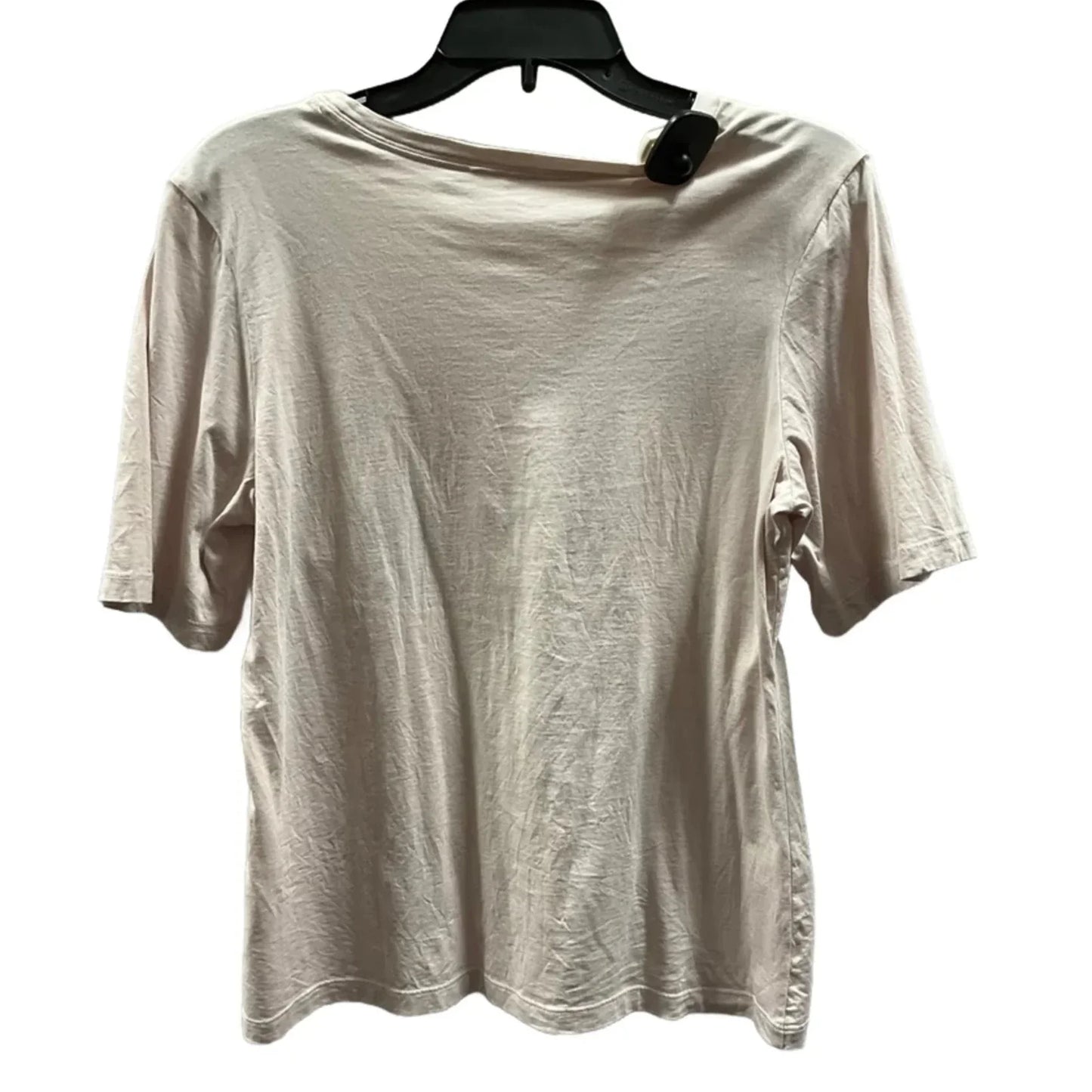 Top Short Sleeve Basic By Nordstrom In Beige, Size: L