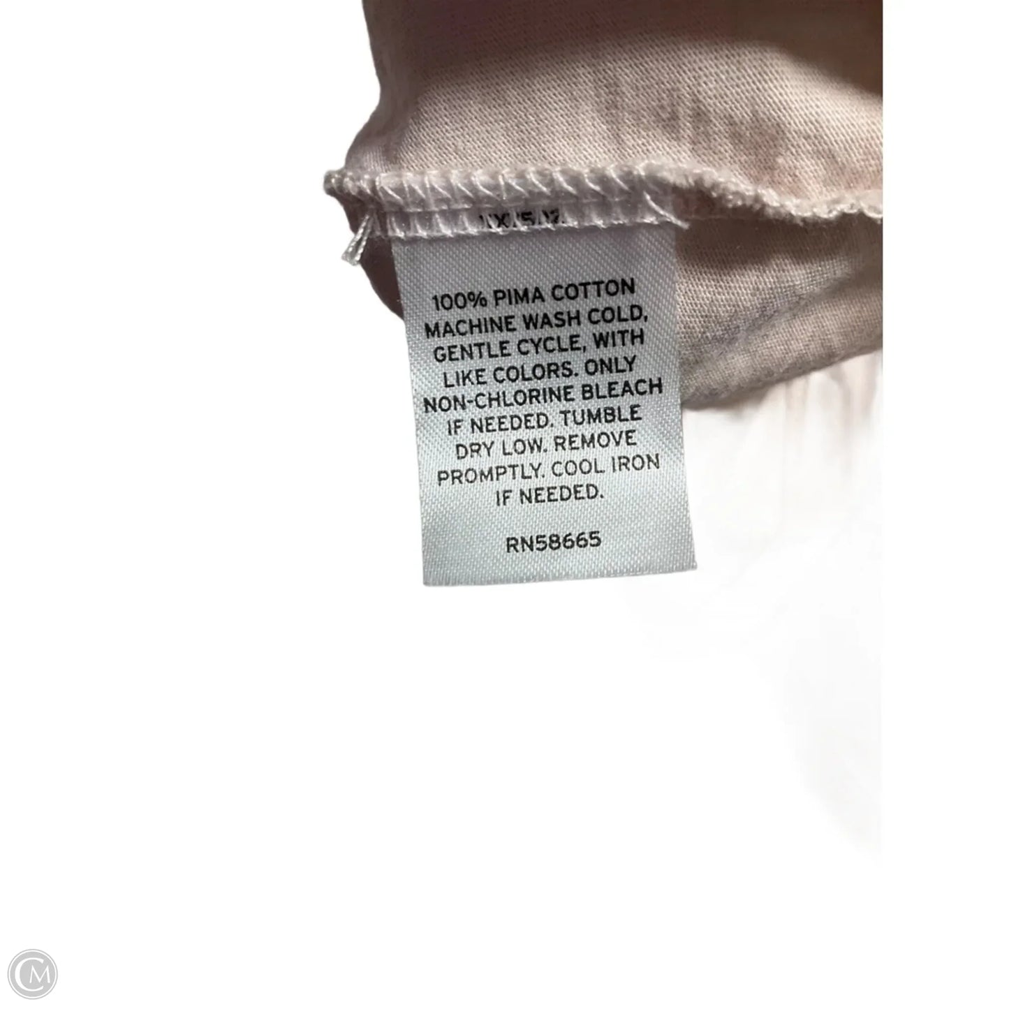 Top Short Sleeve Basic By Nordstrom In Beige, Size: L