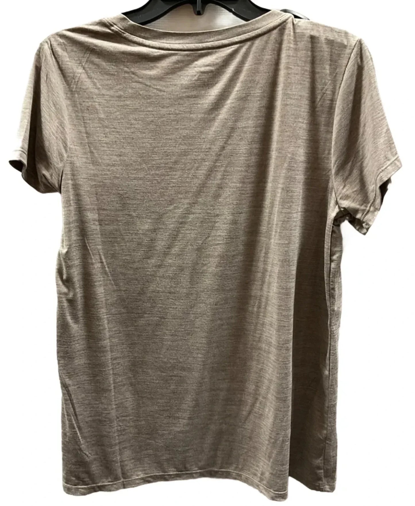 Athletic Top Short Sleeve By Reebok In Beige, Size: L