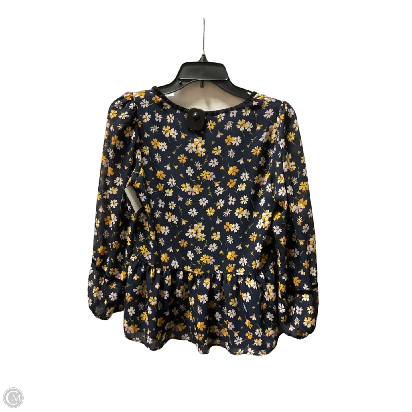Top Long Sleeve By Madewell In Floral Print, Size: Xs