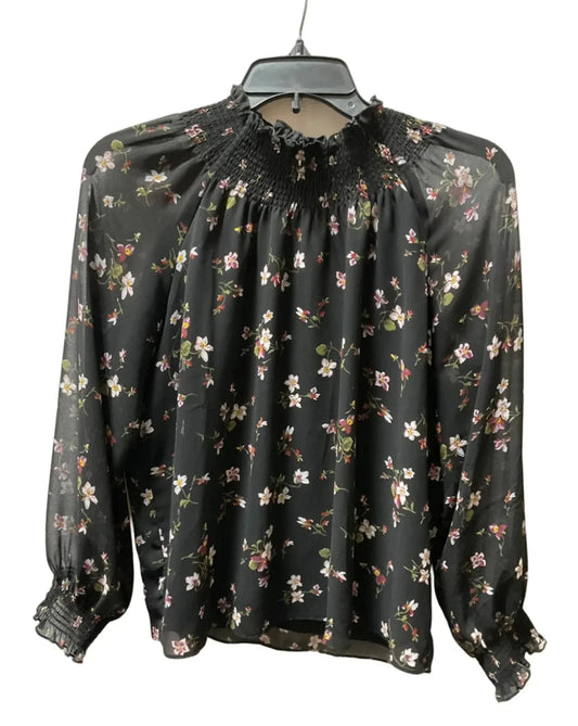 Top Long Sleeve By Madewell In Floral Print, Size: S