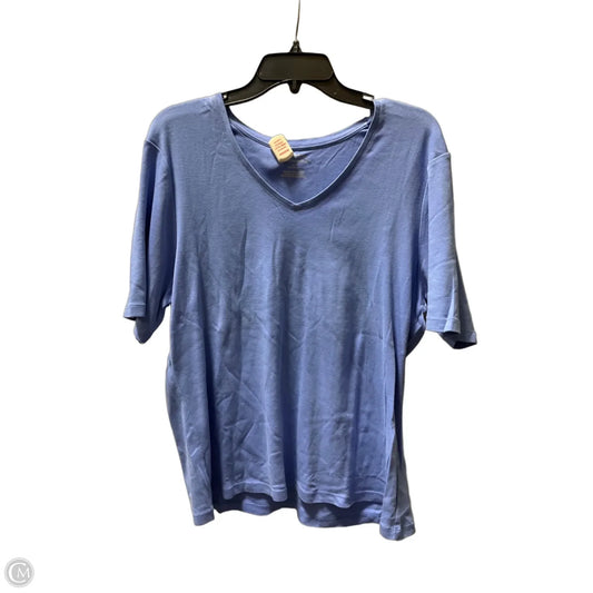 Top Short Sleeve Basic By Chicos In Blue, Size: Xl