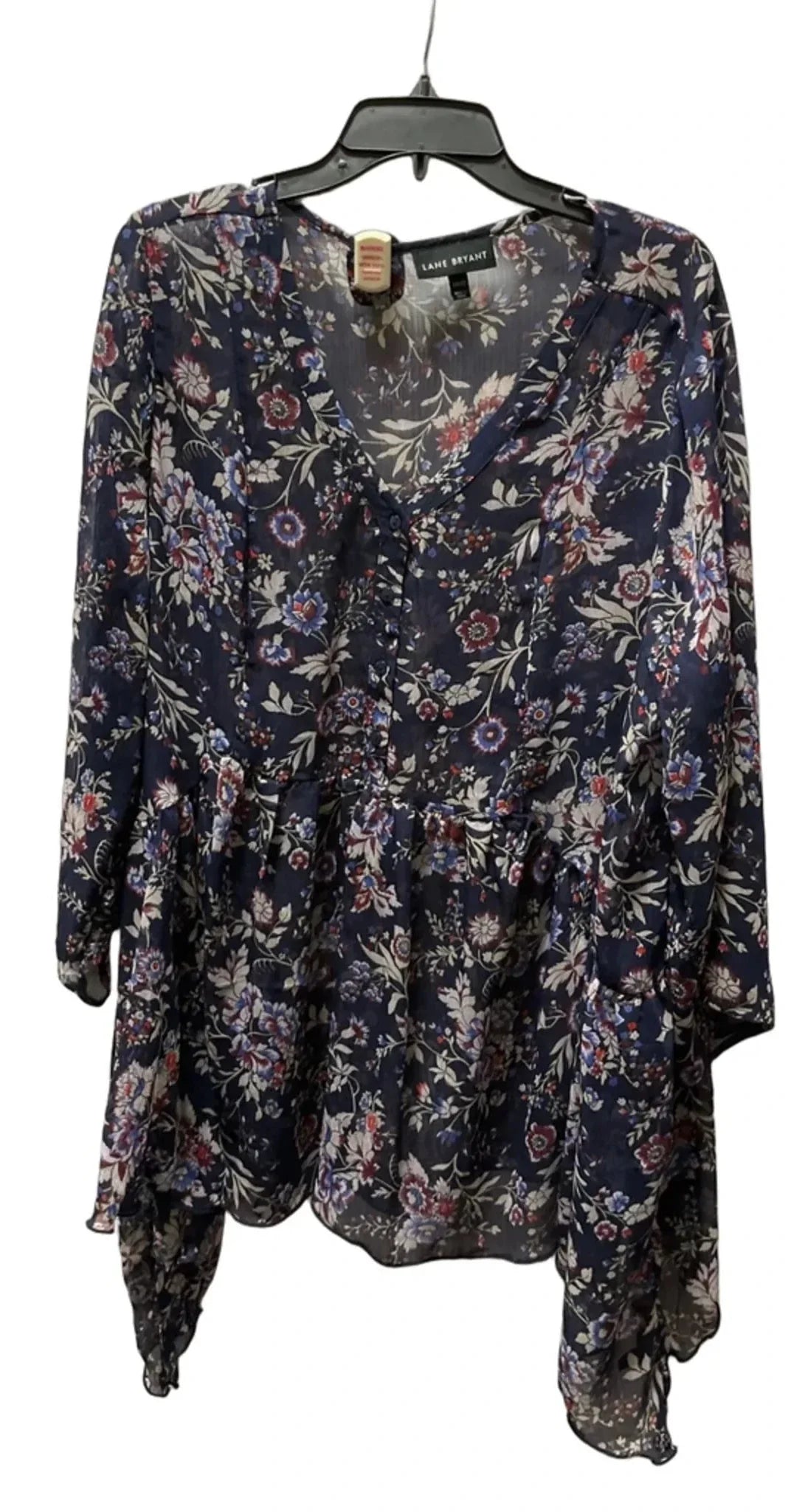 Top 3/4 Sleeve By Lane Bryant In Floral Print, Size: Xl