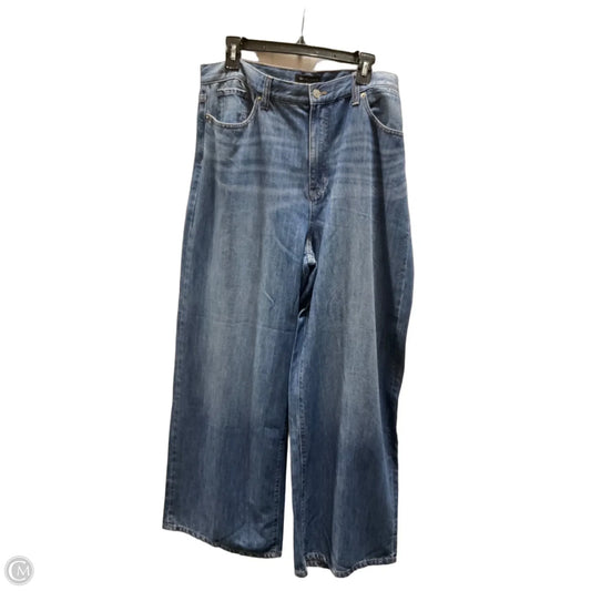Jeans Wide Leg By Banana Republic In Blue Denim, Size: 16