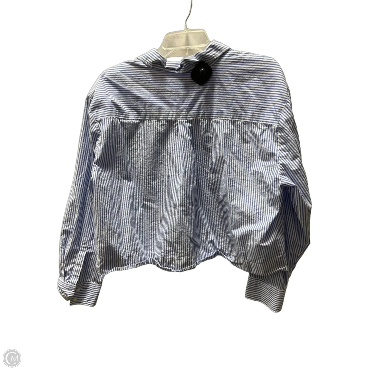 Blouse Long Sleeve By Loft In Blue, Size: L