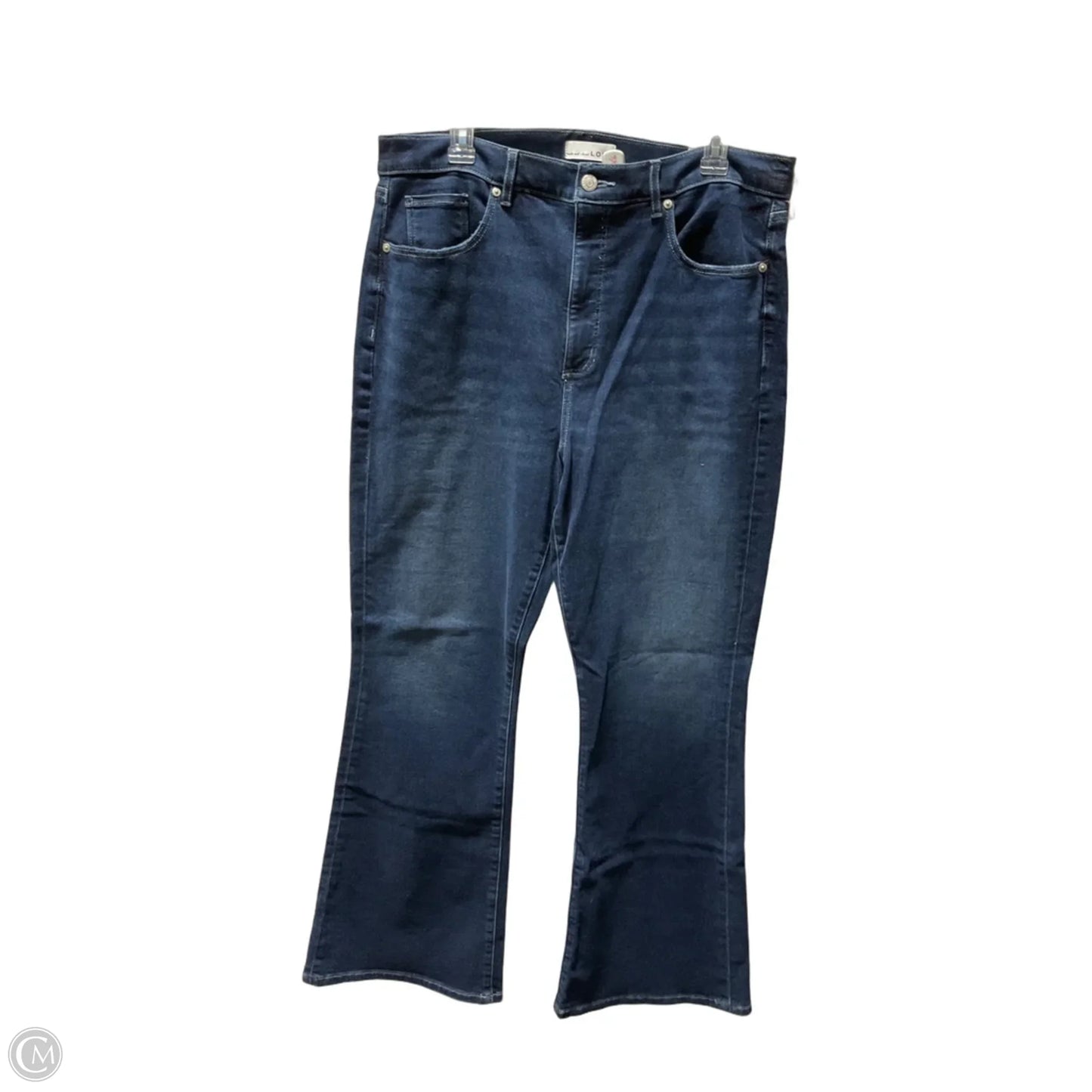 Jeans Flared By Loft In Blue Denim, Size: 10