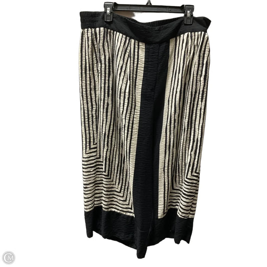 Pants Wide Leg By Simply Vera In Black & Cream, Size: Xlp