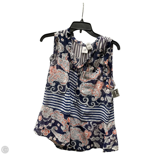 Top Sleeveless By Cabi In Blue, Size: S