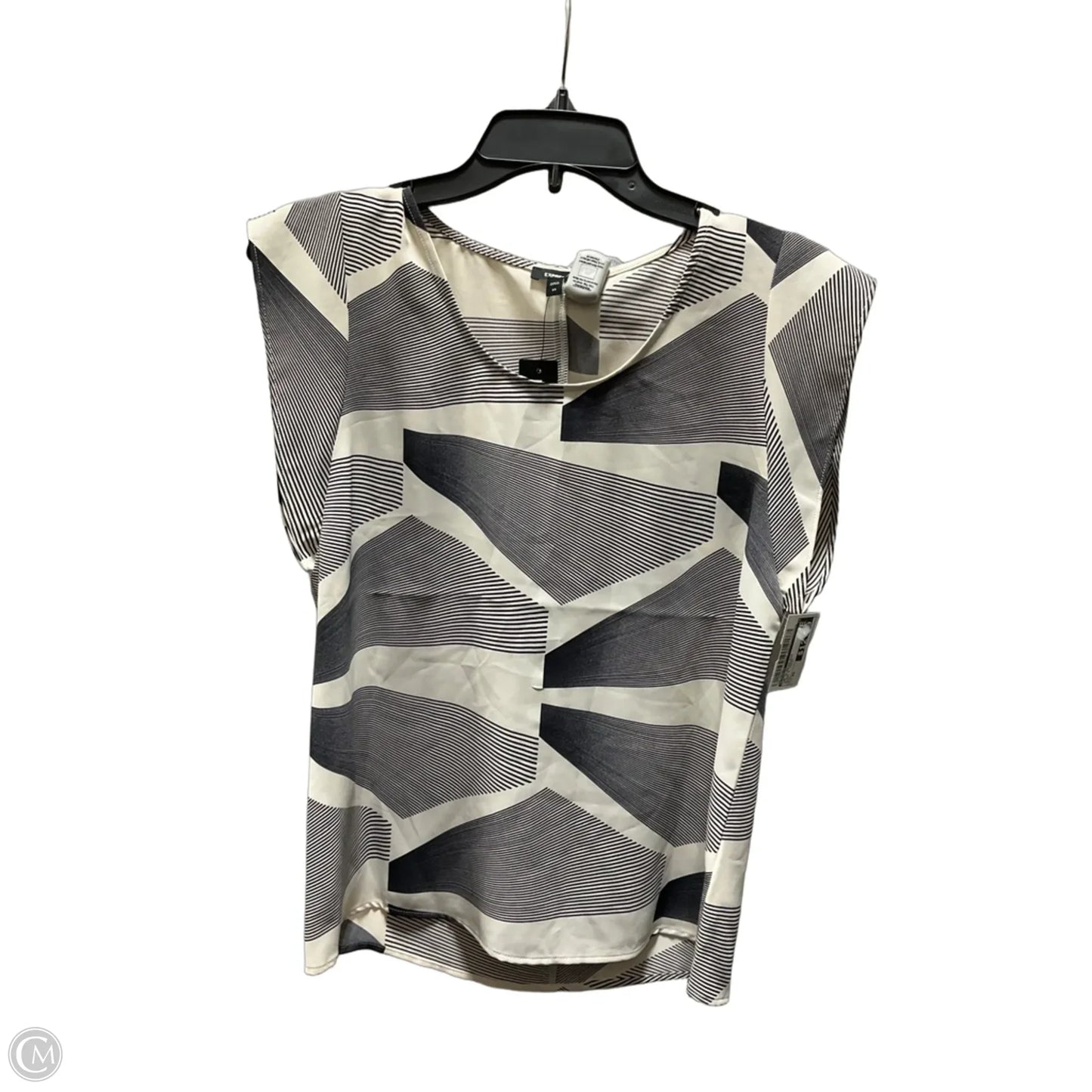 Top Sleeveless By Express In Black & Cream, Size: Xs