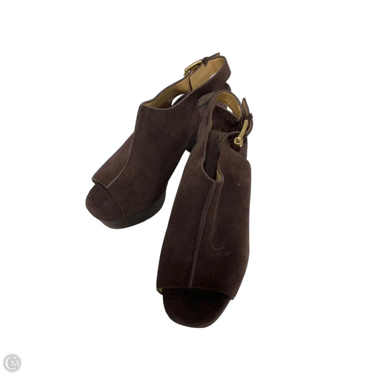 Sandals Heels Block By Michael By Michael Kors In Brown, Size: 6