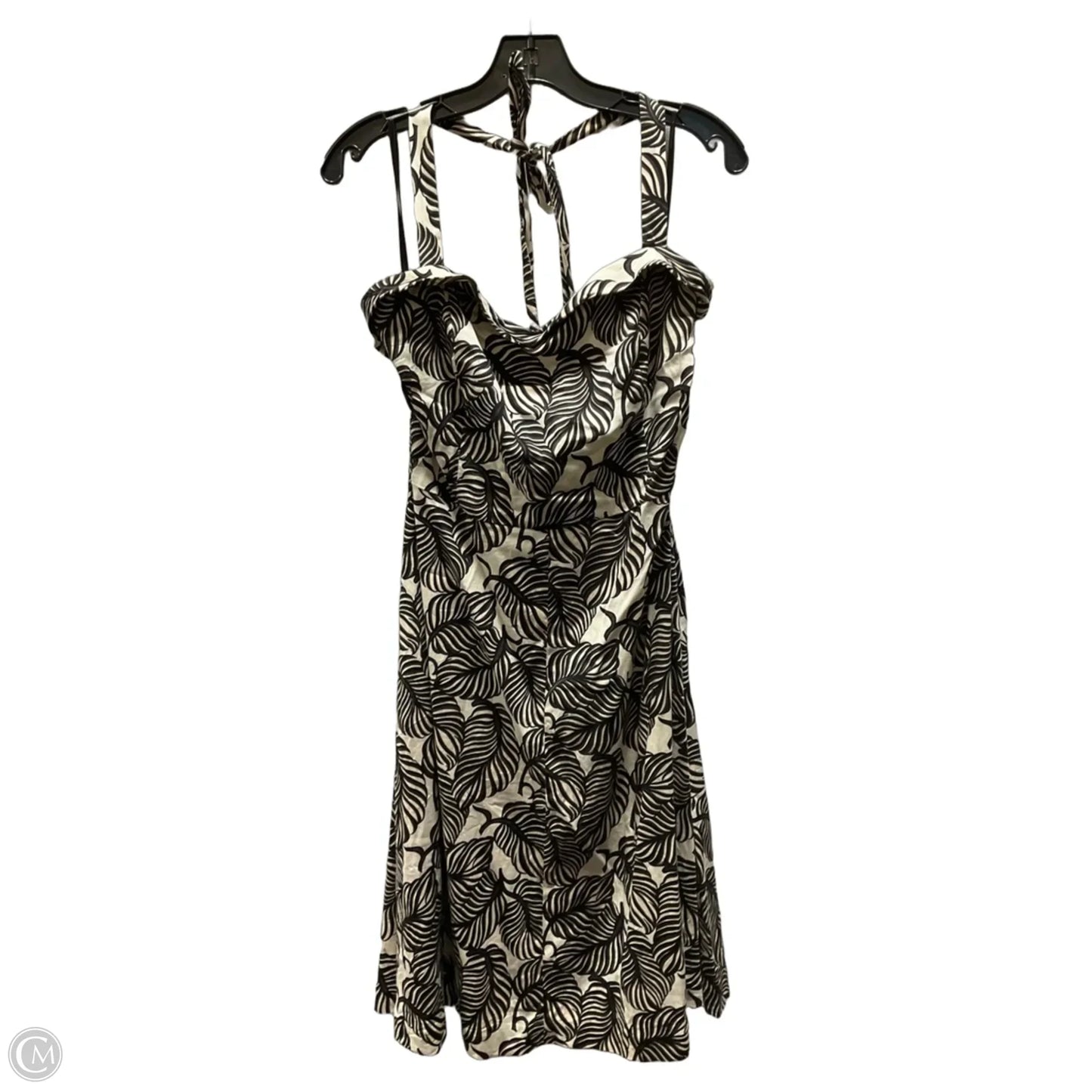 Dress Casual Midi By Saks Fifth Avenue In Black & Cream, Size: Xl