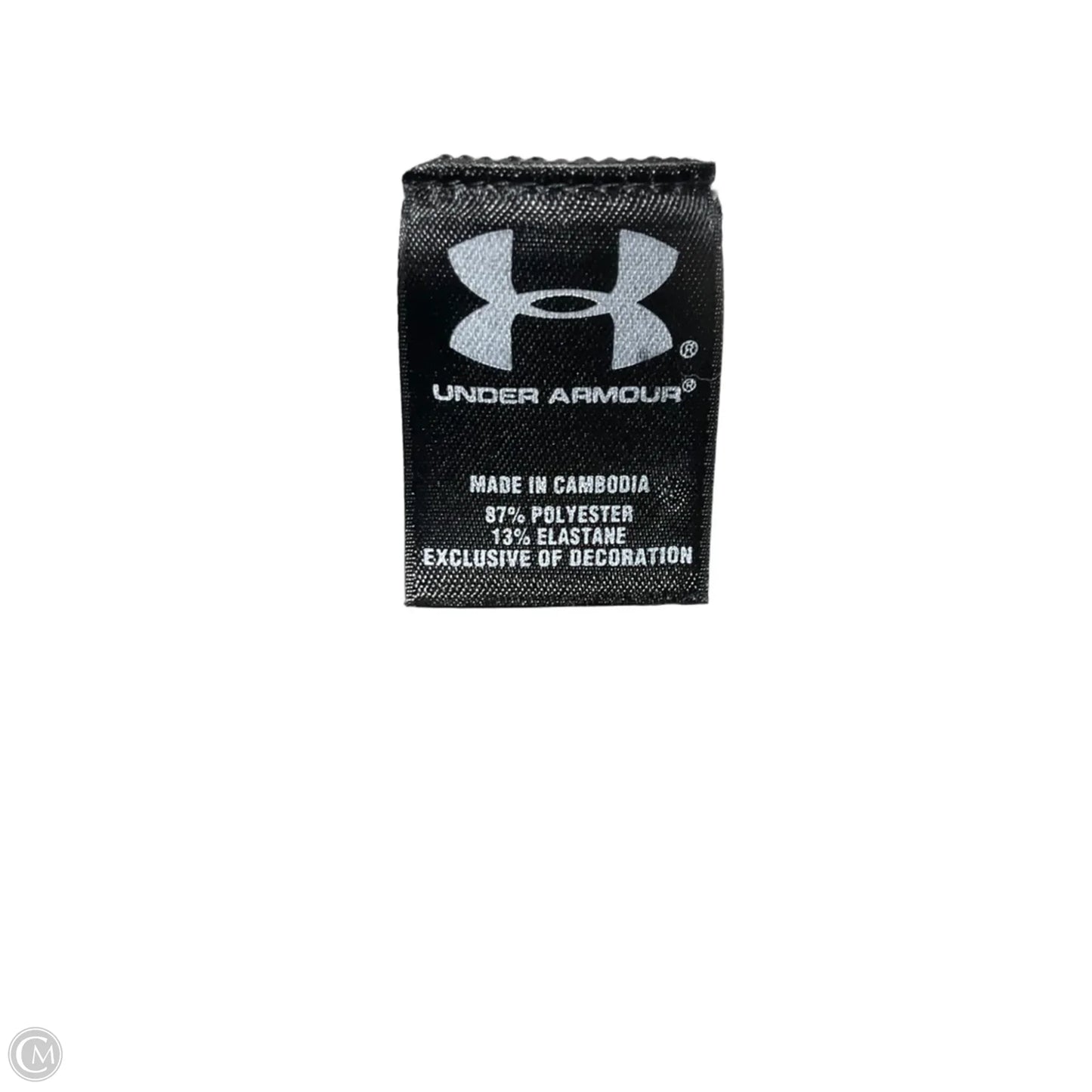 Athletic Top Long Sleeve Collar By Under Armour In Grey, Size: L