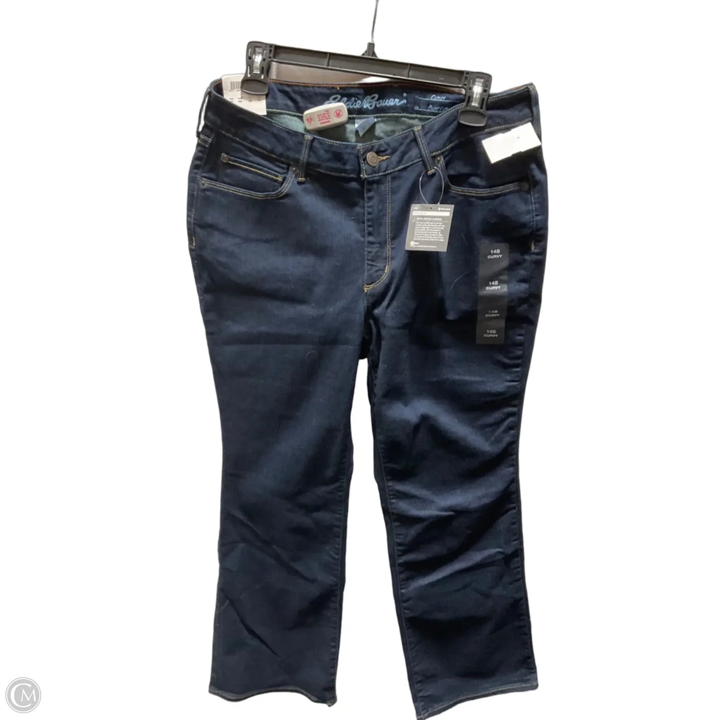 Jeans Boot Cut By Eddie Bauer In Blue Denim, Size: 14p