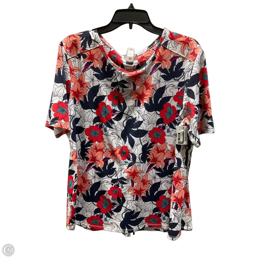 Athletic Top Short Sleeve By Columbia In Floral Print, Size: Xl