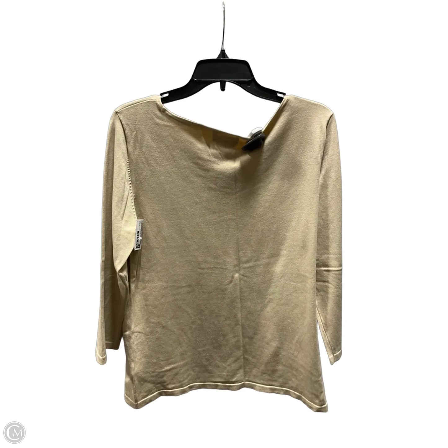 Top 3/4 Sleeve By Lauren By Ralph Lauren In Tan, Size: Xl