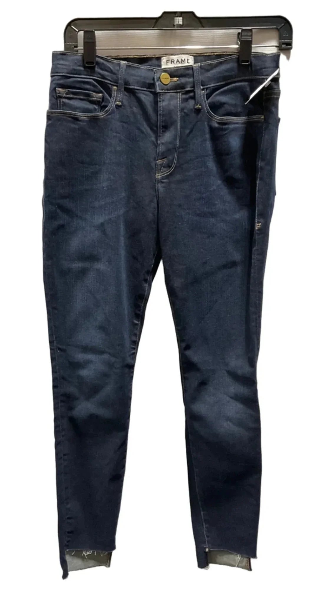 Jeans Skinny By Frame In Blue Denim, Size: 6