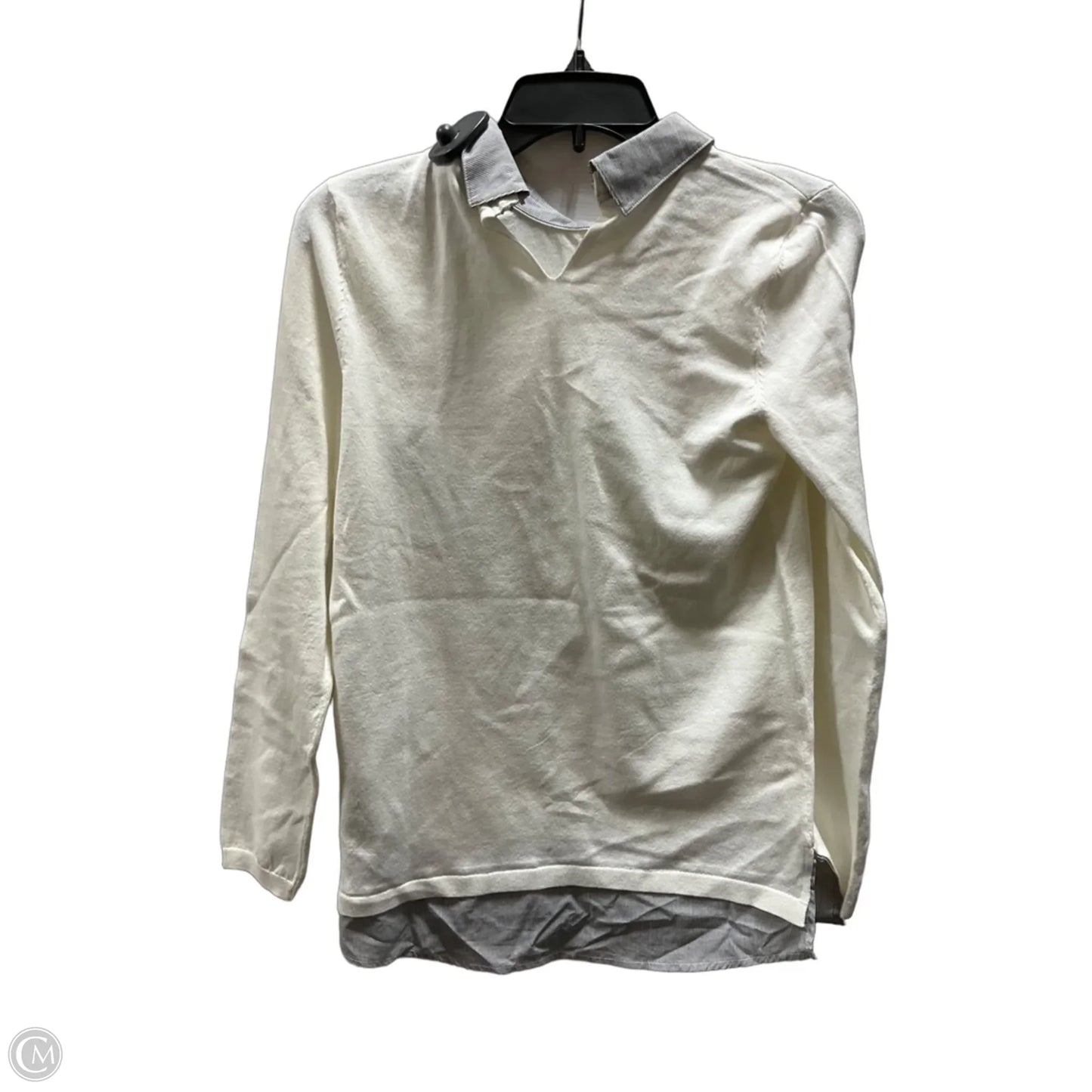 Top Long Sleeve By Tommy Hilfiger In Cream, Size: Xs
