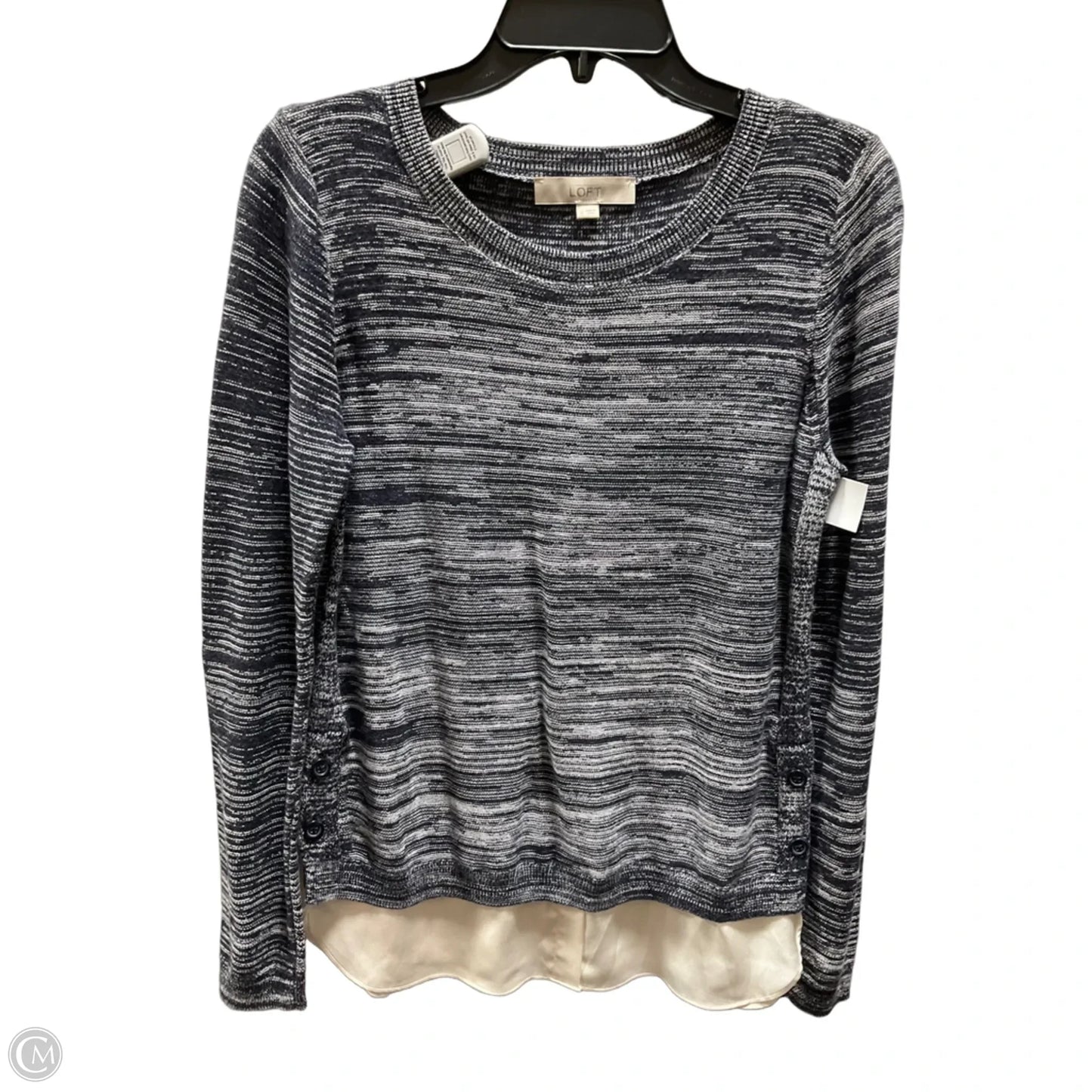 Top Long Sleeve By Loft In Grey, Size: M