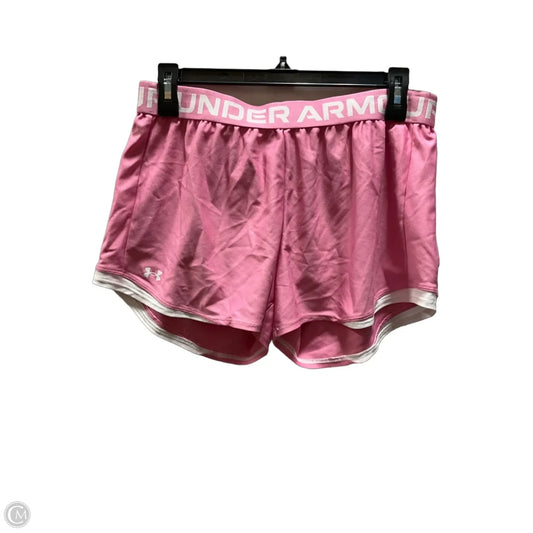 Athletic Shorts By Under Armour In Pink, Size: L