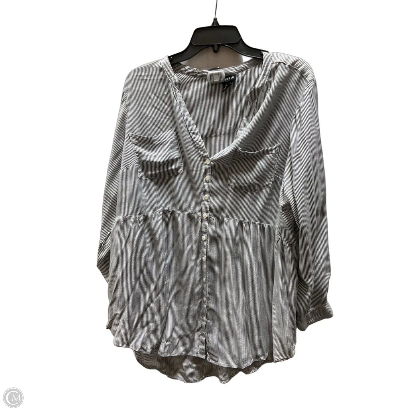 Top Long Sleeve By Torrid In Striped Pattern, Size: 1x