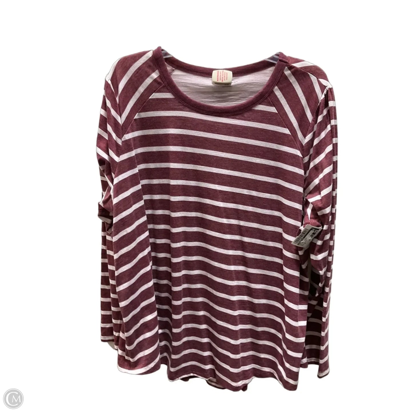 Top Long Sleeve By Lane Bryant In Striped Pattern, Size: 3x