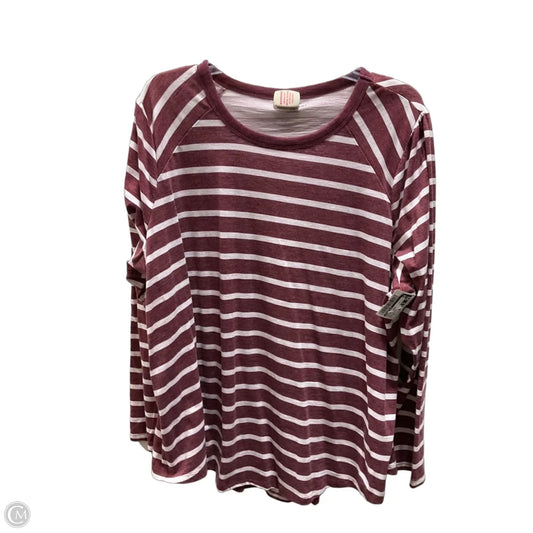 Top Long Sleeve By Lane Bryant In Striped Pattern, Size: 3x