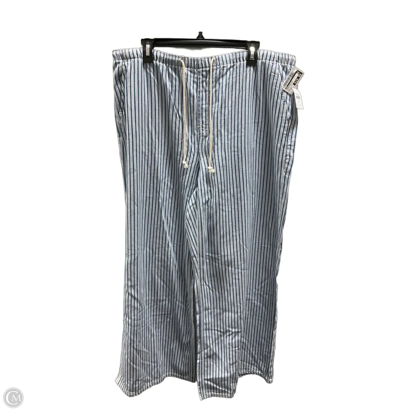 Jeans Wide Leg By Gap In Striped Pattern, Size: 14
