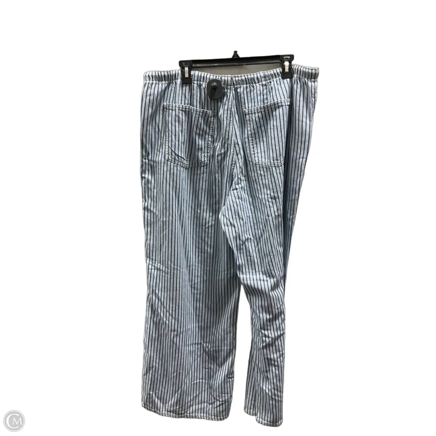 Jeans Wide Leg By Gap In Striped Pattern, Size: 14