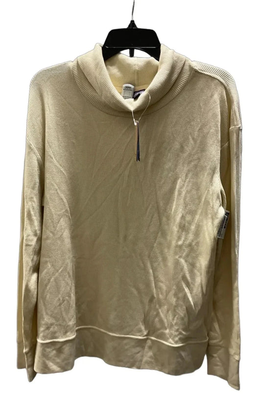 Athletic Top Long Sleeve Collar By Patagonia In Tan, Size: L