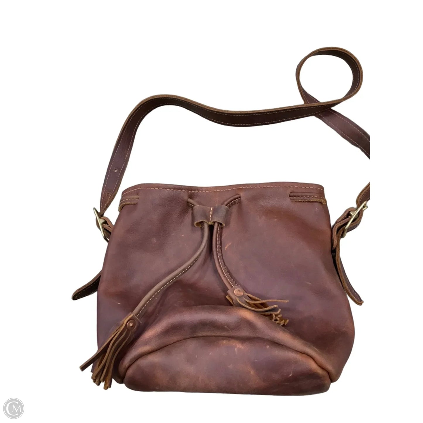 Handbag Leather By Cma, Size: Medium