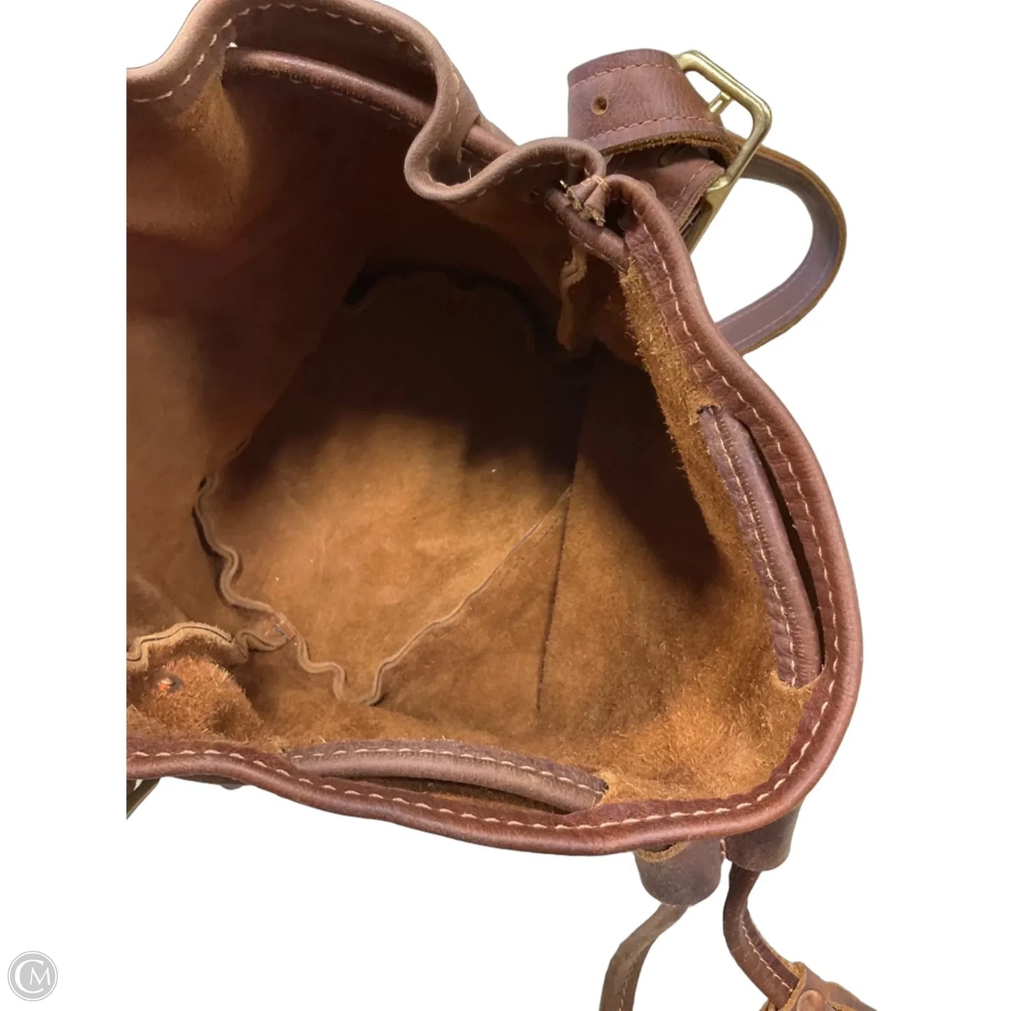 Handbag Leather By Cma, Size: Medium