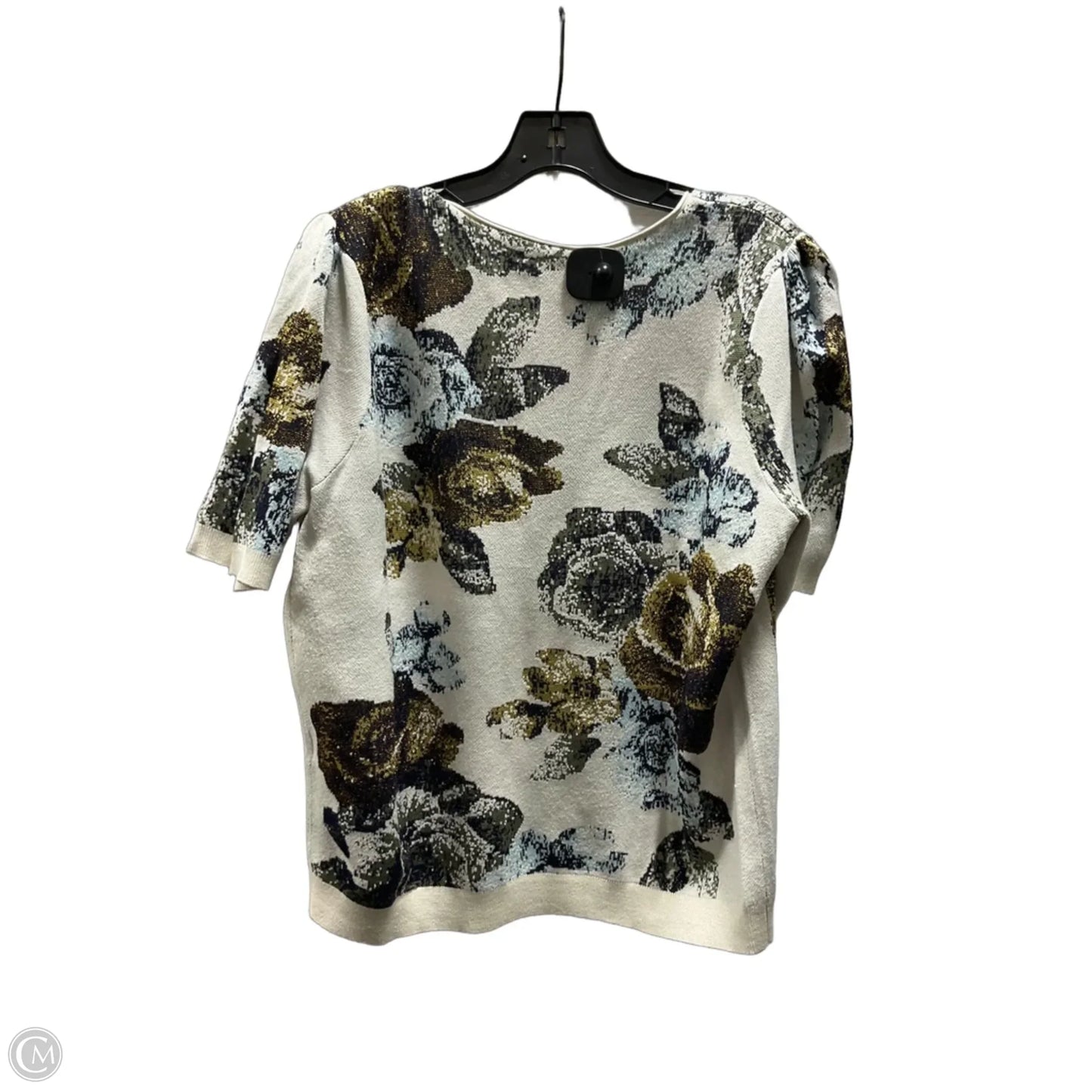 Top Short Sleeve By Chicos In Floral Print, Size: L